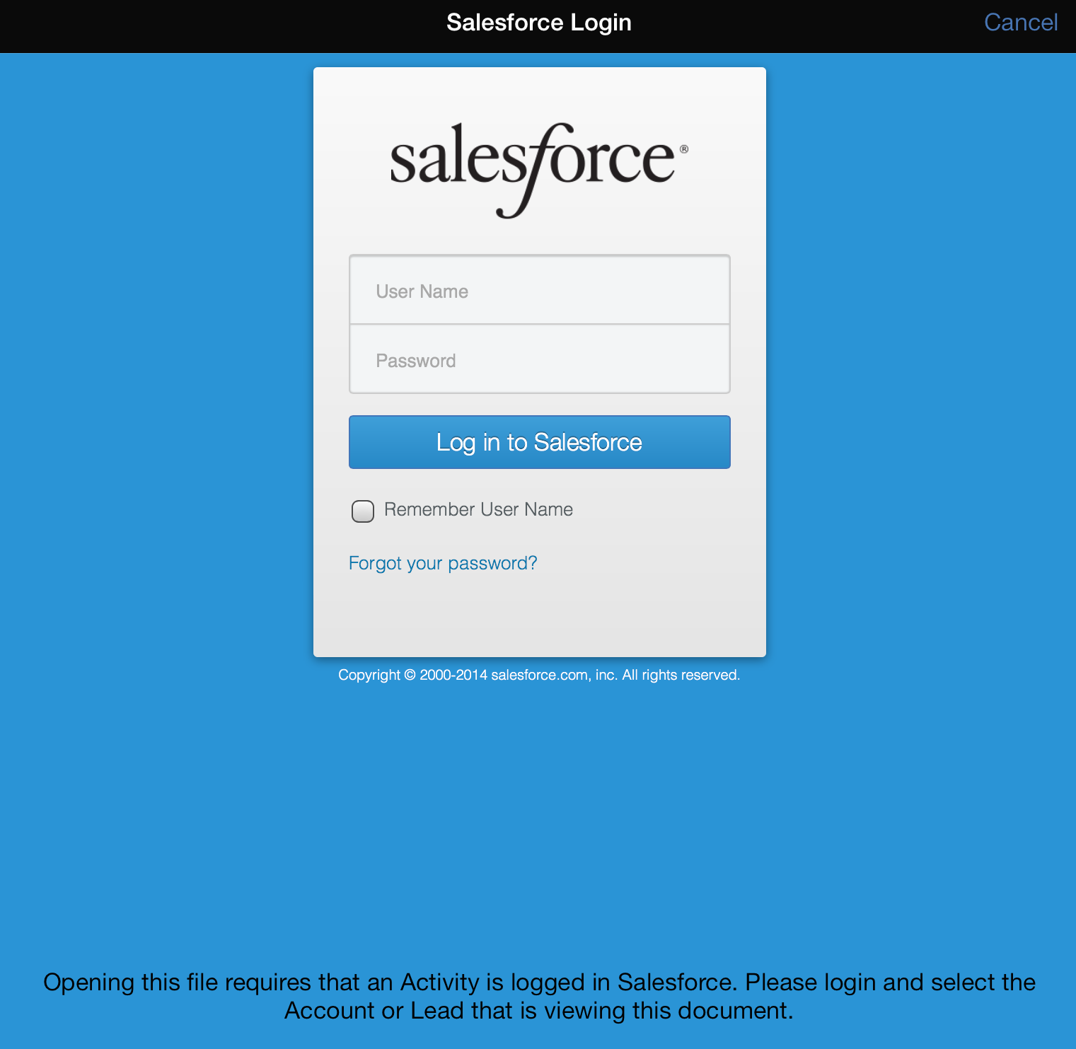 Using Acronis Access with Salesforce