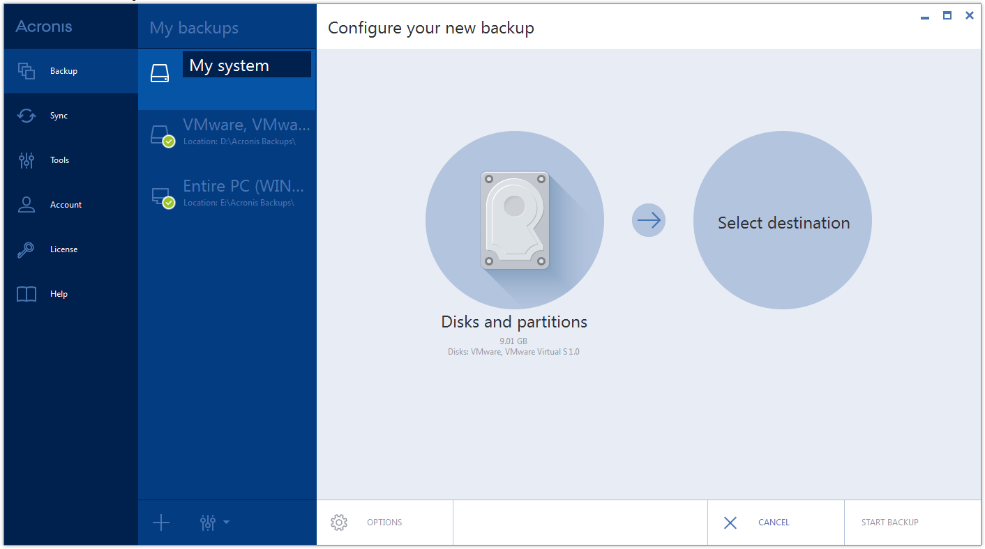 Backup, recovery, and data migration for PC