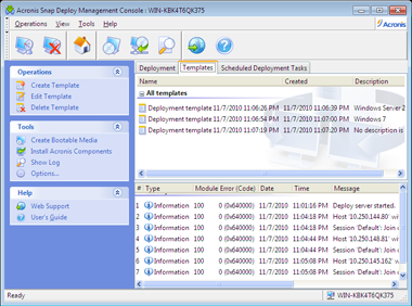Optimize OS and applications deployment with templates