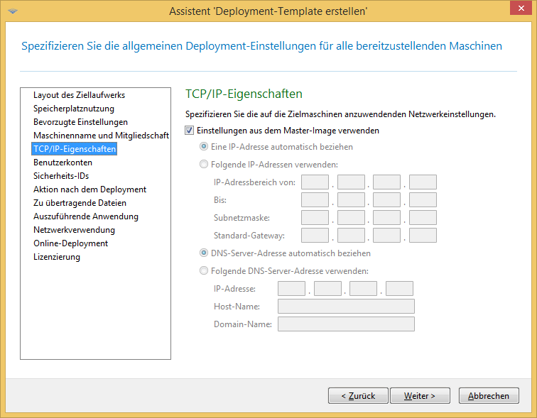 TCP/IP properties
