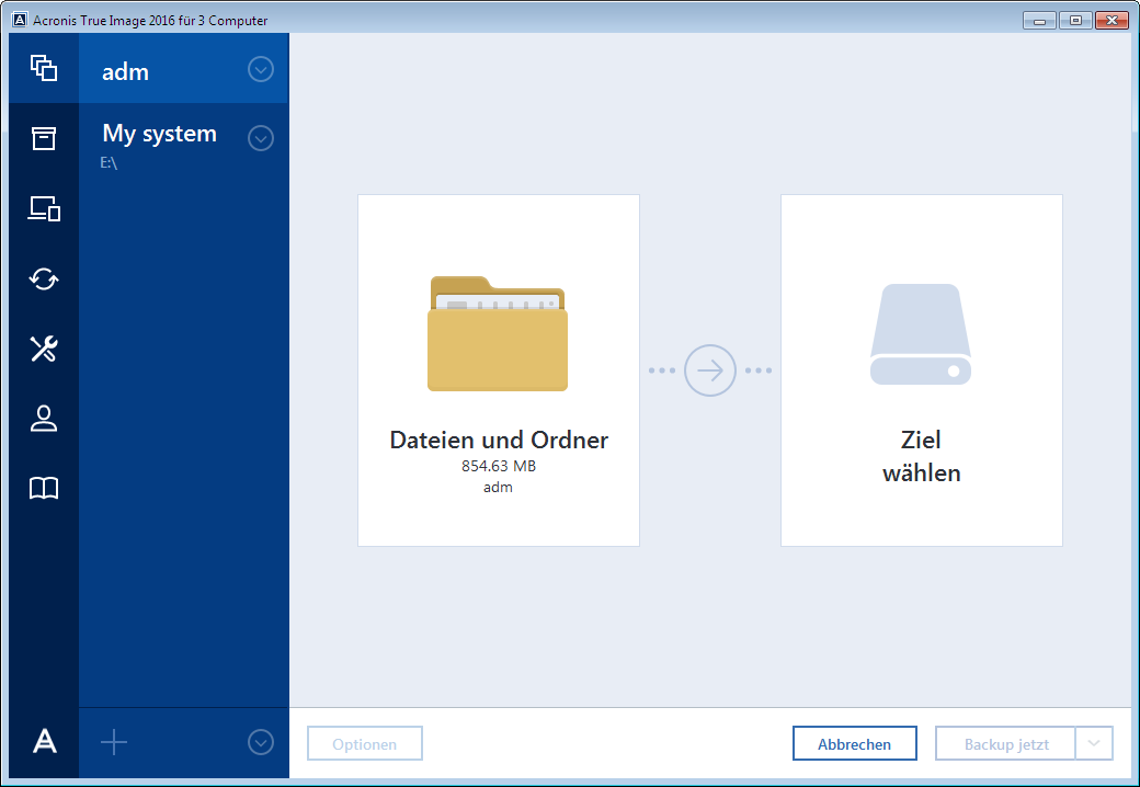 disk backup source 200