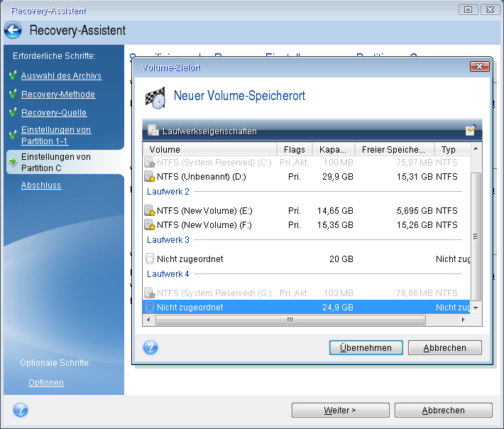 Laufwerk Volume Wird überprüft Und Repariert 100 Abgeschlossen Ein Laufwerk mit verstecktem Volume wiederherstellen