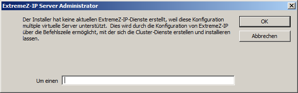 Konfiguration Hinzufügen Server