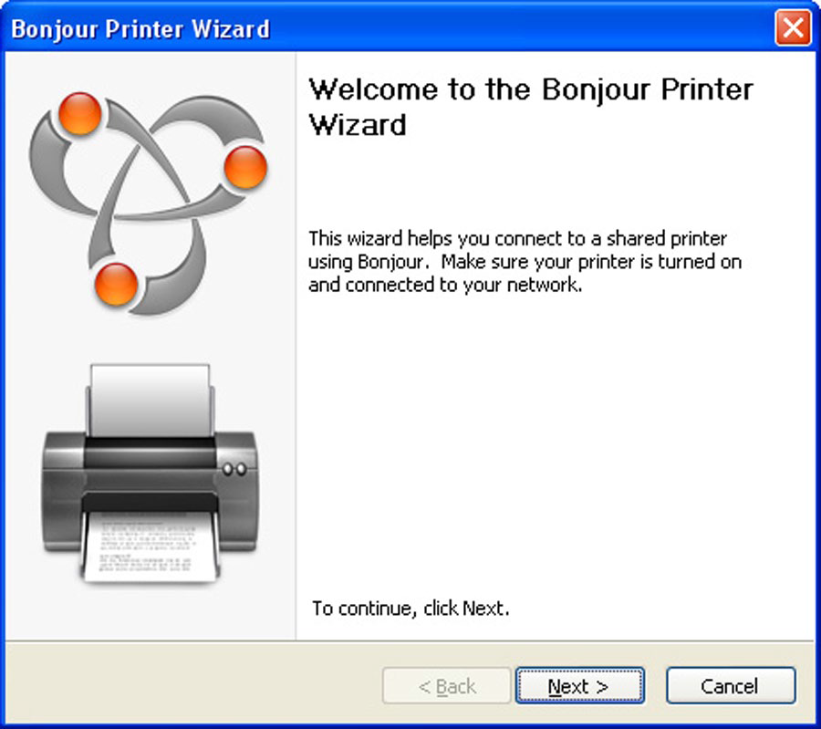 Konfiguration Zidget Bonjour Windows