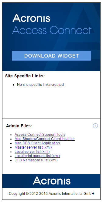 Konfiguration Zidget Zidget Option