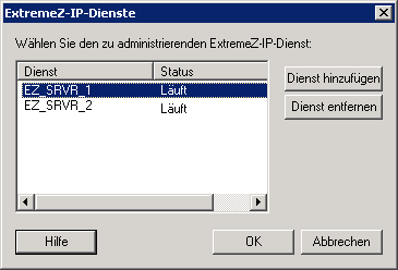 Installation Cluster Dienste Liste