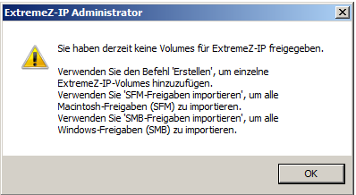 Installation Warnung beim ersten Durchlauf