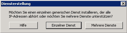 Installation Diensterstellung