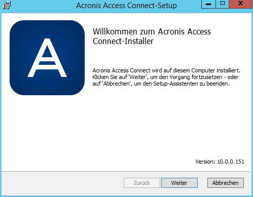 Schnellstart Installer Begrüßung