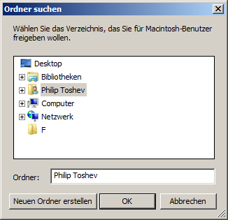 Verwendung Volumes Durchsuchen Nach Ordner
