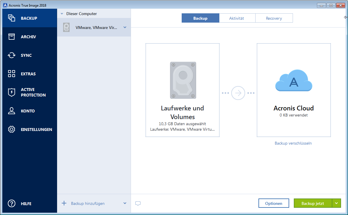 disk backup source 200