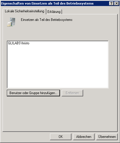 Konfiguration Netzwerk Freigabeweiterleitung Aktion als Bestandteil des Betriebssystems