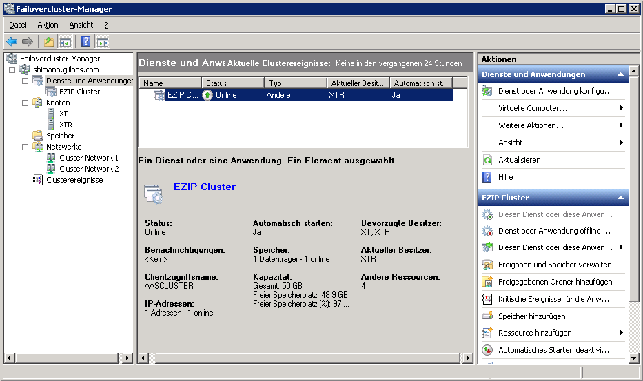 Installation Cluster Failover-Manager