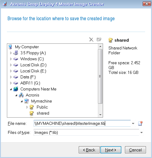 Select the image location