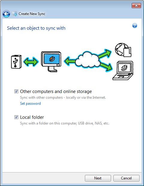 sync type selection - both