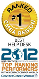 2012 Top Ranking Performers, 1st place in Best Help Desk
