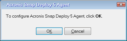 Prompt for configuring the agent on the target side