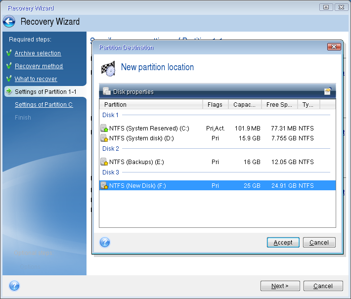 No partition found