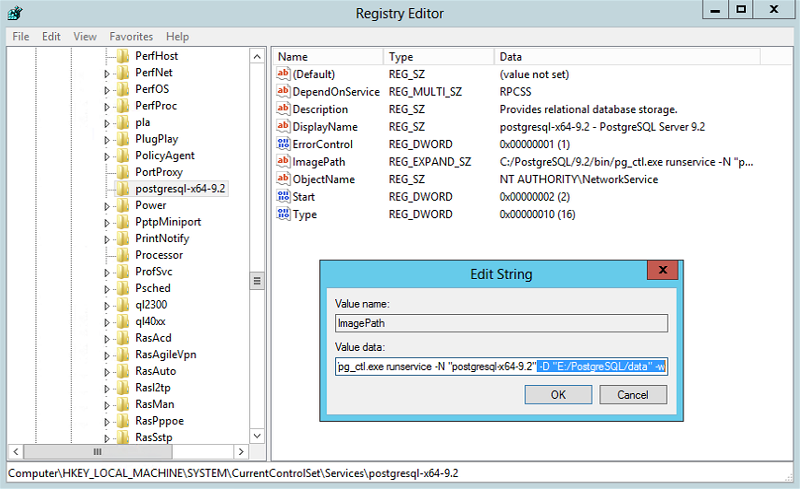 Clustering PostgreSQL Registry 2012