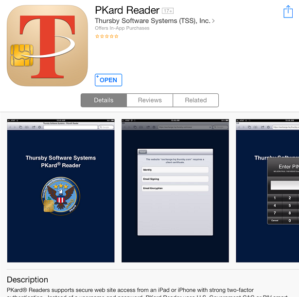 mE iOS Client_Download the PKard reader app