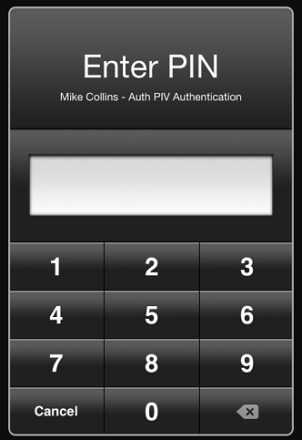 mE iOS Client_PKard Reader PIN number
