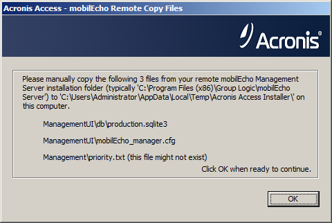 Upgrading aE/mE separate machines 3 files