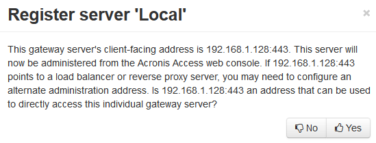 Upgrading aE With mE Client Management Legacy Gateway Dialog
