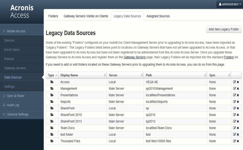 Upgrading Legacy Data Sources