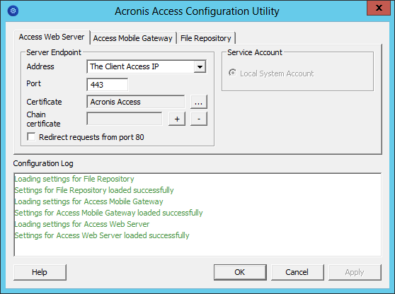 Clustering Configuration Utility Access