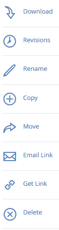 aE web client_Actions button