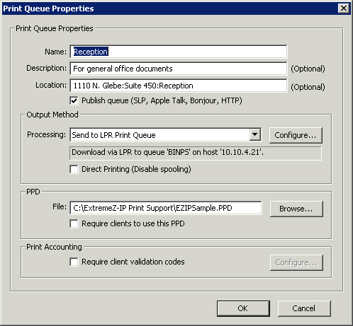 Using Print Queue Properties