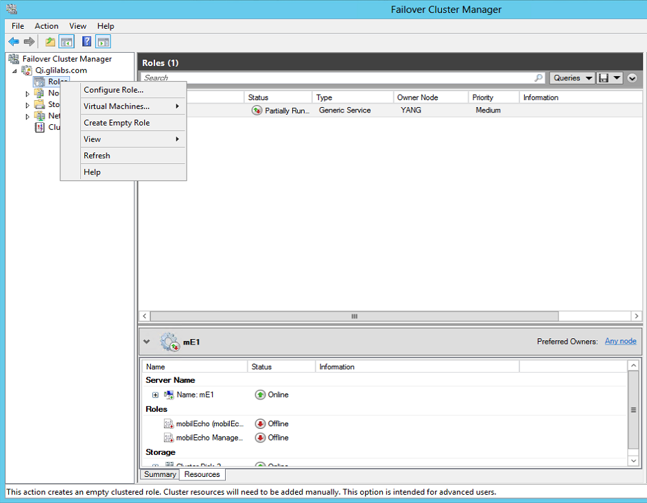 Installing Acronis Access on a Windows 2012 Microsoft Failover Cluster