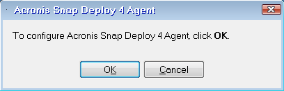 Prompt for configuring the agent on the target side