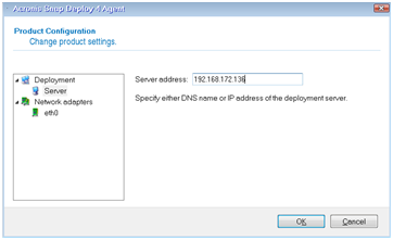 Configuring the agent on target side