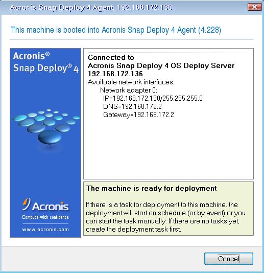 Agent ready for deployment