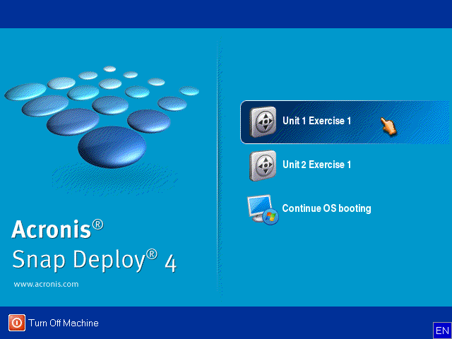 The custom boot menu