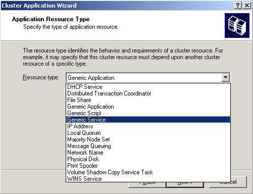 Installing Cluster Generic Service