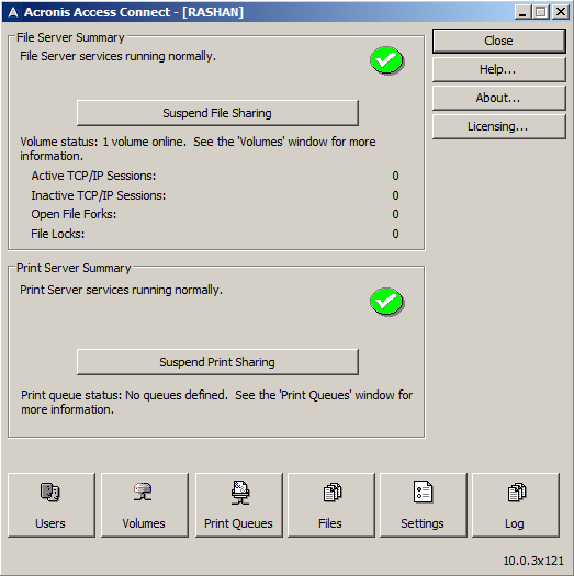 Configuring Administrator Window