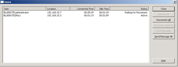 Using Reconnecting a Dropped User Session