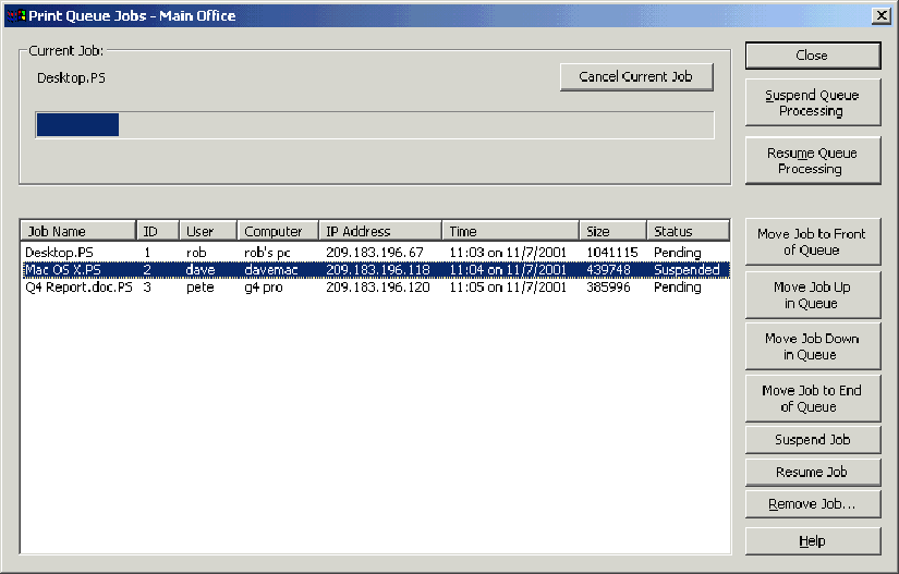Using Viewing and Managing Print Jobs