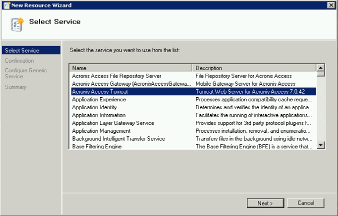 Clustering 2008 Adding a Generic Service