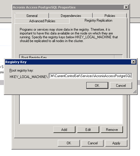 Clustering 2008 Registry Replication Screen
