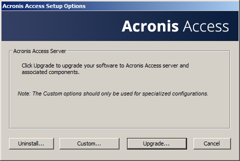 Upgrading Installer Options
