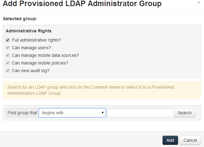 webUI_Sync&Share Add Provisioned Admin Group