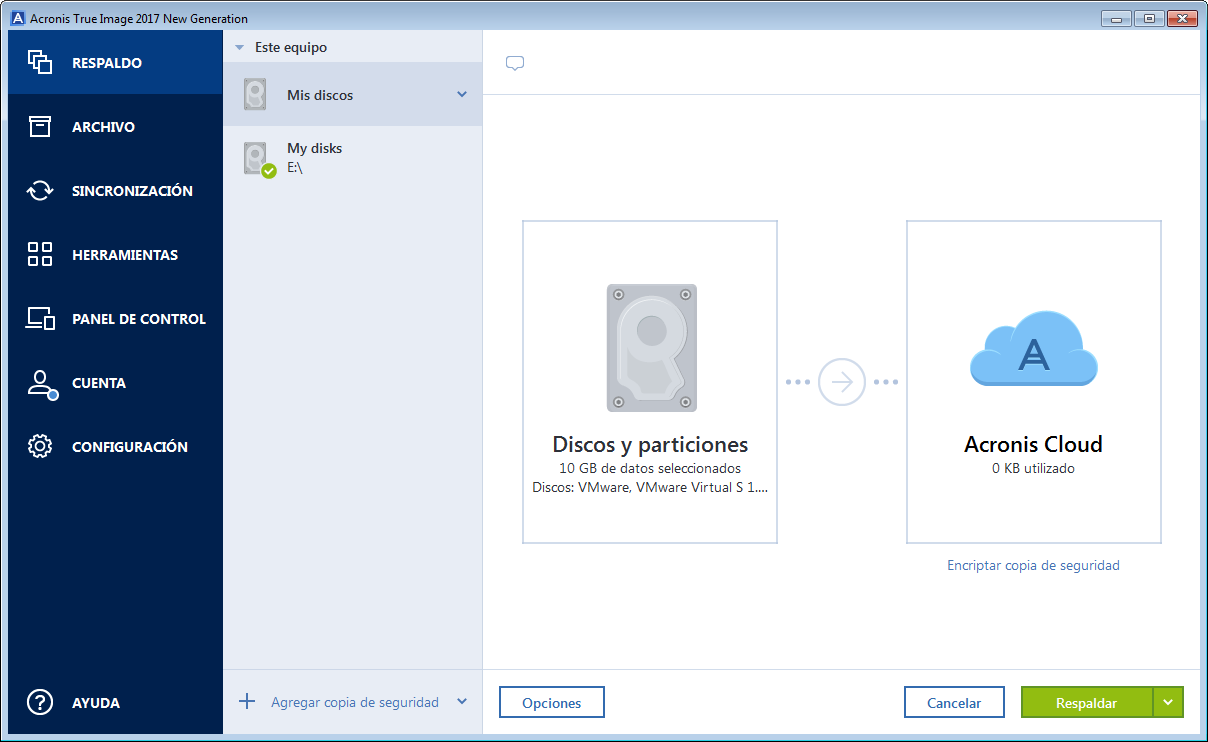 disk backup source 200