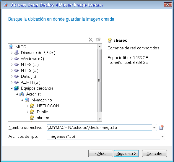 Select the image location