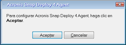 Prompt for configuring the agent on the target side