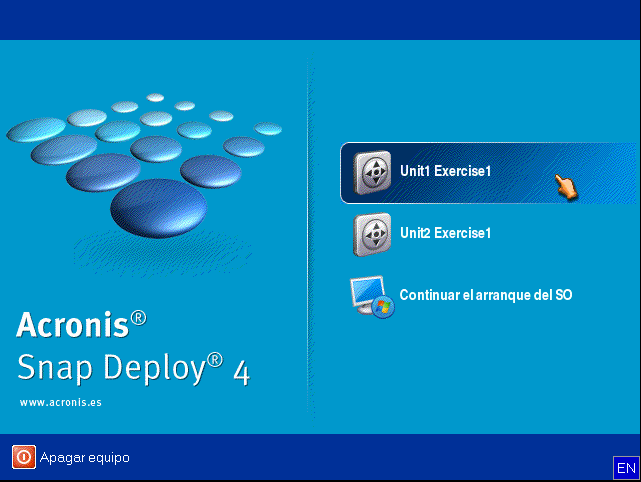 The custom boot menu