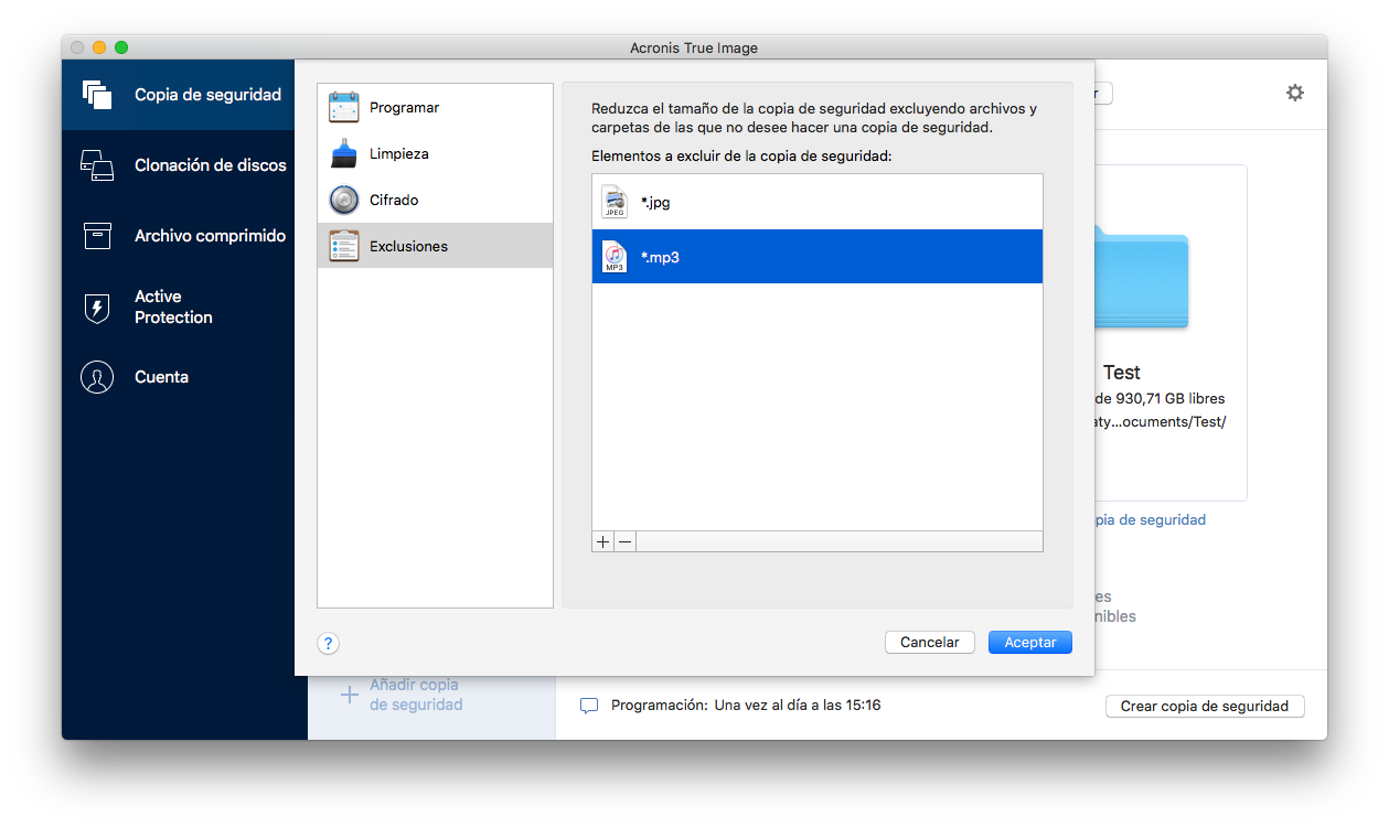 manual de exclusiones