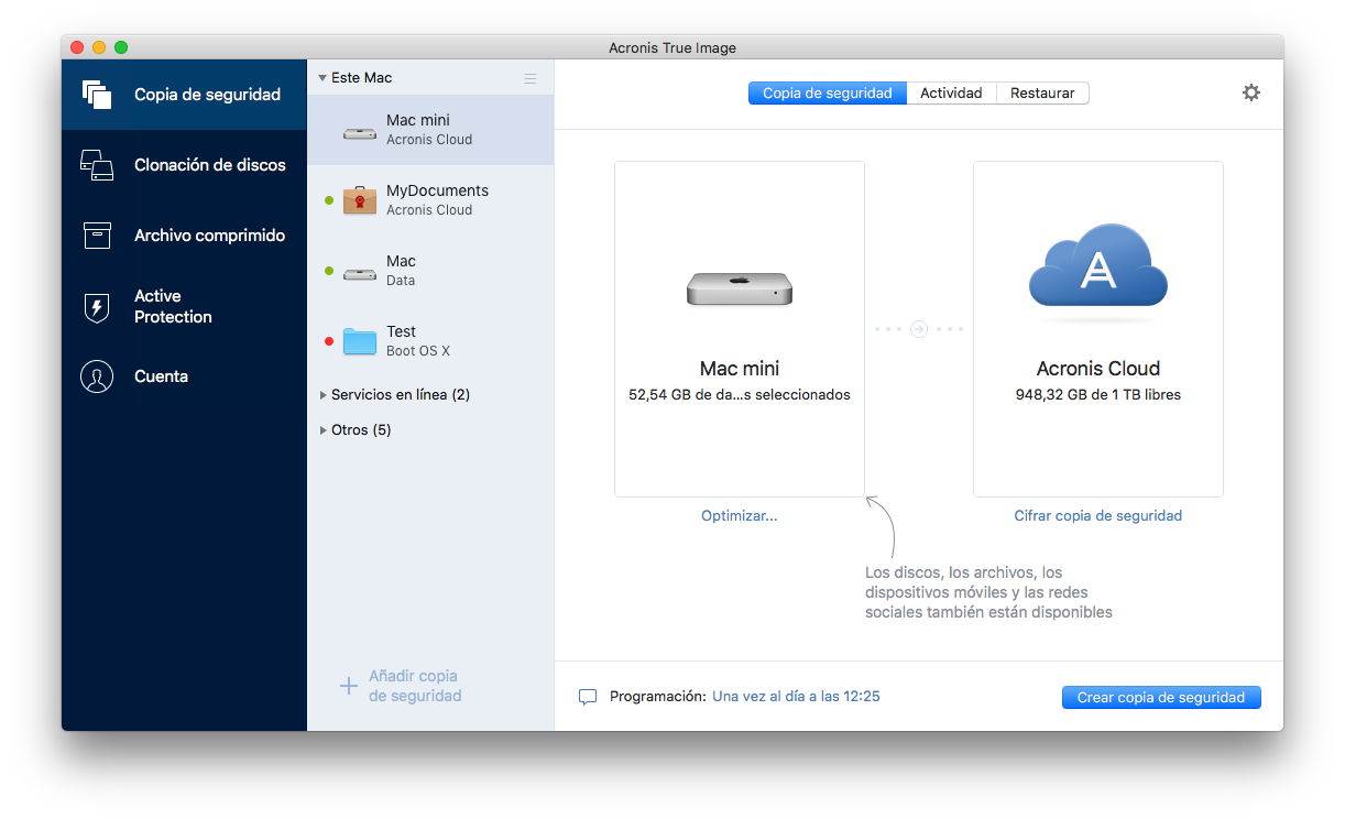 copia de seguridad local: ati mac